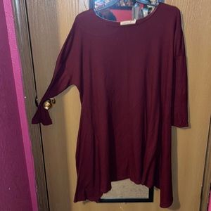 Maroon sweater dress